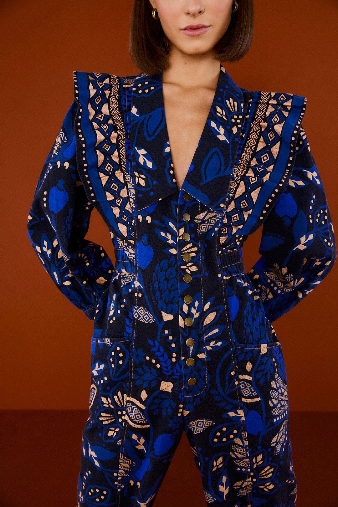 Farm Rio Black Macaw Forest Jumpsuit 3 Farm Rio Black Macaw Forest Jumpsuit - Image 3