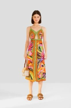 Farm Rio Toucans Scarf Lenzing™ Ecovero™ Viscose Midi Dress -Farm Rio 303966 04