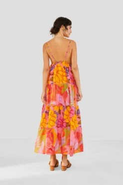 Farm Rio Mixed Pink Prints Maxi Dress -Farm Rio 303980 03