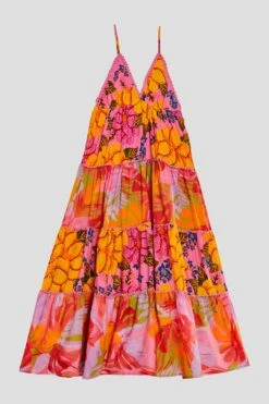 Farm Rio Mixed Pink Prints Maxi Dress -Farm Rio 303980 05