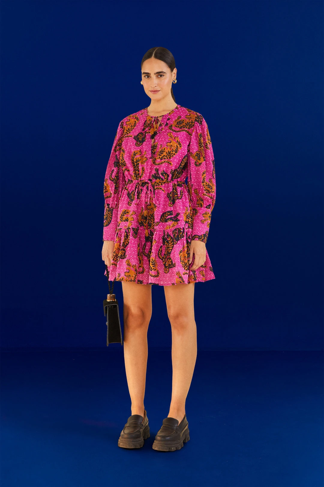 Farm Rio Pink Wild Leopards Mini Dress 4 Farm Rio Pink Wild Leopards Mini Dress - Image 4