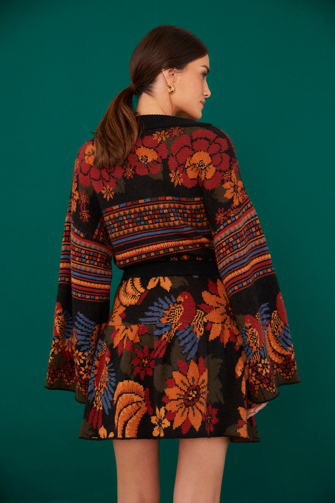 Farm Rio Macaw Ballet Ainika Sweater Skirt 2 Farm Rio Macaw Ballet Ainika Sweater Skirt - Image 2