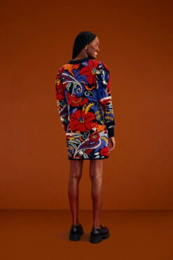 Farm Rio Blue Vintage Forest Sweater Dress -Farm Rio 304105 03