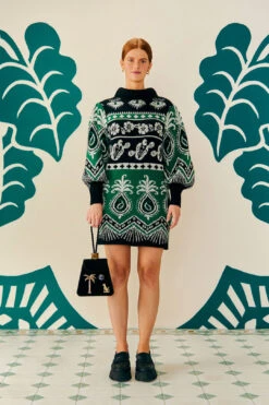 Farm Rio Mystic Scarf Sweater Dress -Farm Rio 304107 01