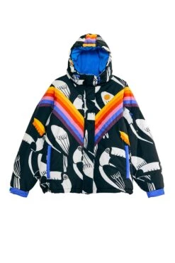 Farm Rio Black Graphic Toucans Ski Puffer Jacket 15 Farm Rio Black Graphic Toucans Ski Puffer Jacket -Farm Rio 304125 08