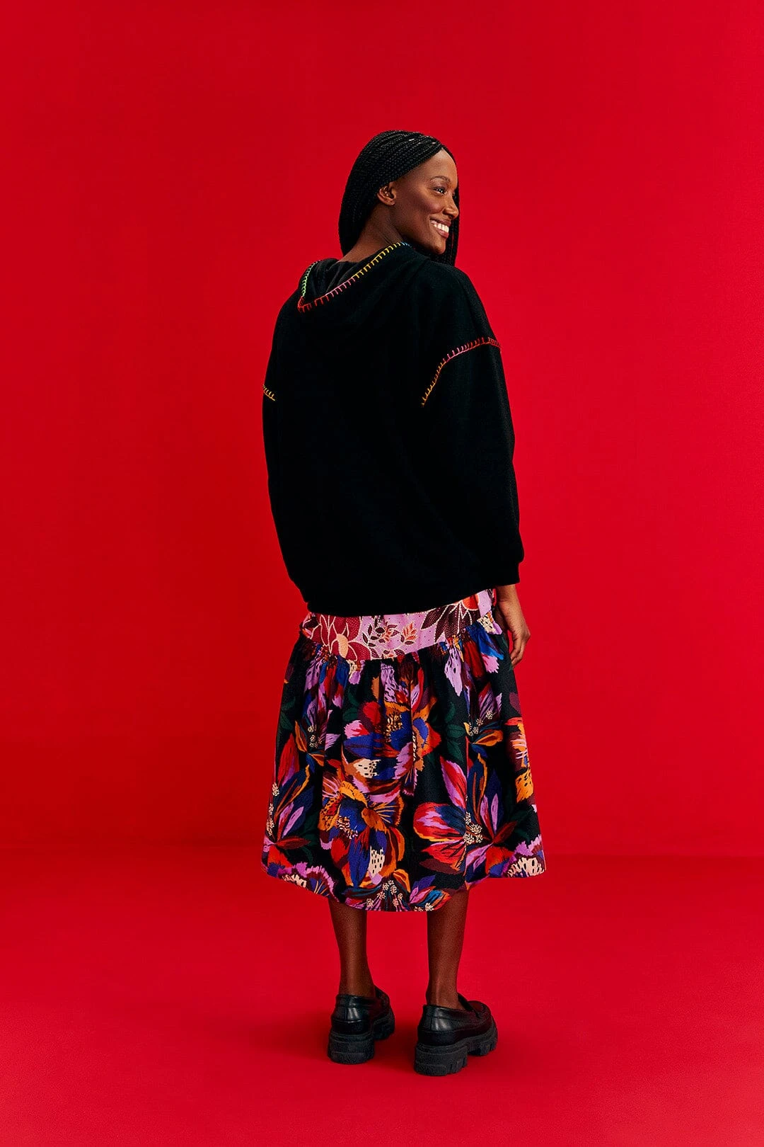 Farm Rio Black Full Of Love Sweatshirt 2 Farm Rio Black Full Of Love Sweatshirt - Image 2