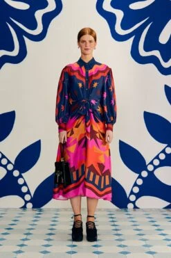 Farm Rio Graphic Scarves Lenzing™ Ecovero™ Viscose Midi Dress 9 Farm Rio Graphic Scarves Lenzing™ Ecovero™ Viscose Midi Dress -Farm Rio 304157 02