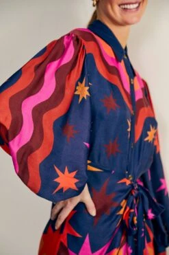 Farm Rio Graphic Scarves Lenzing™ Ecovero™ Viscose Midi Dress 8 Farm Rio Graphic Scarves Lenzing™ Ecovero™ Viscose Midi Dress -Farm Rio 304157 03