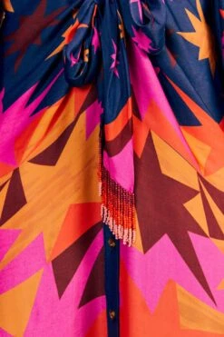 Farm Rio Graphic Scarves Lenzing™ Ecovero™ Viscose Midi Dress 10 Farm Rio Graphic Scarves Lenzing™ Ecovero™ Viscose Midi Dress -Farm Rio 304157 05