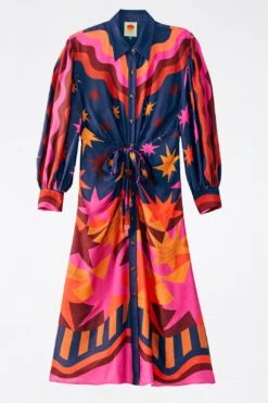 Farm Rio Graphic Scarves Lenzing™ Ecovero™ Viscose Midi Dress 11 Farm Rio Graphic Scarves Lenzing™ Ecovero™ Viscose Midi Dress -Farm Rio 304157 06