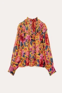 Farm Rio Yellow Floral Dream Blouse 11 Farm Rio Yellow Floral Dream Blouse -Farm Rio 304566 06