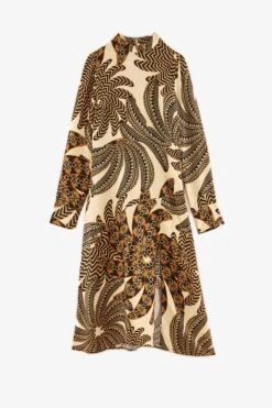 Farm Rio Sand Yawanawa Vanahu Lenzing™ Ecovero™ Viscose Midi Dress -Farm Rio 304582 05