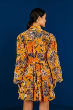 Farm Rio Yellow Pineapple Flowers Mini Dress 8 Farm Rio Yellow Pineapple Flowers Mini Dress -Farm Rio 304585 04