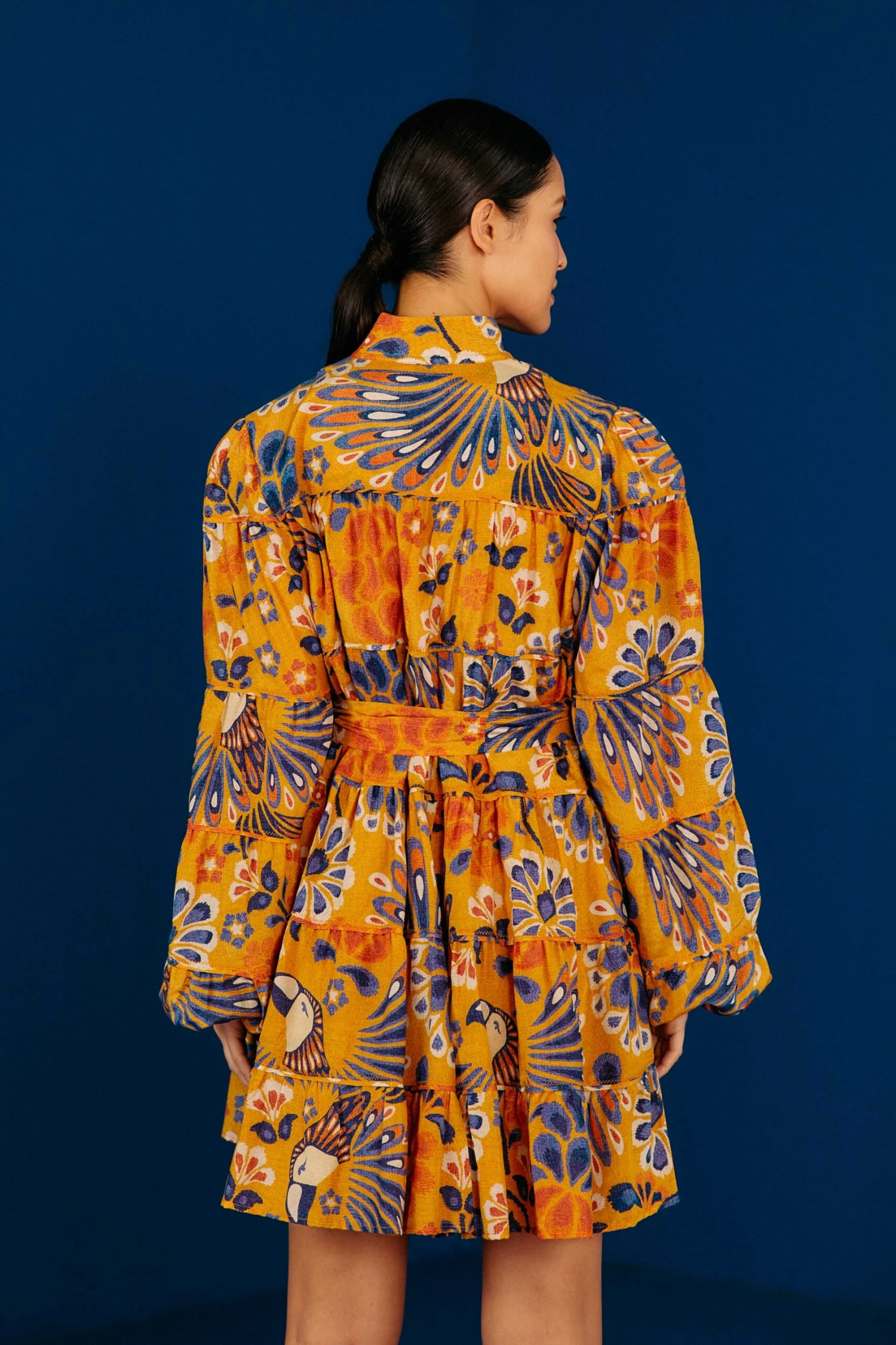 Farm Rio Yellow Pineapple Flowers Mini Dress 4 Farm Rio Yellow Pineapple Flowers Mini Dress - Image 4