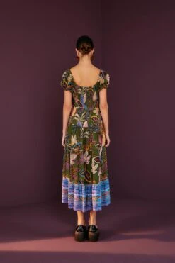Farm Rio Green Wild Jungle Corset Midi Dress 7 Farm Rio Green Wild Jungle Corset Midi Dress -Farm Rio 304591 02