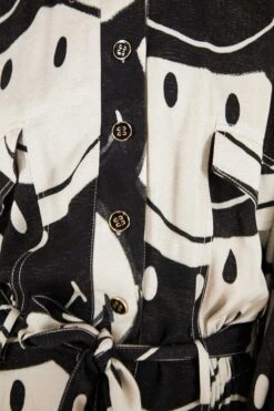 Farm Rio Black & White Smiley® Jumpsuit 10 Farm Rio Black & White Smiley® Jumpsuit -Farm Rio 305146 05