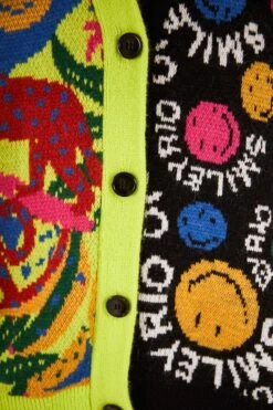Farm Rio Mixed Prints Smiley® Cardigan -Farm Rio 305156 05