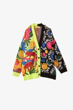 Farm Rio Mixed Prints Smiley® Cardigan -Farm Rio 305156 06
