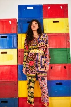 Farm Rio Patchwork Tapestry Smiley® Pants 8 Farm Rio Patchwork Tapestry Smiley® Pants -Farm Rio 305163 05