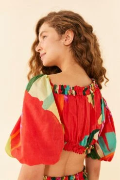 Farm Rio Red Heliconia Mini Dress 8 Farm Rio Red Heliconia Mini Dress -Farm Rio 305261 03