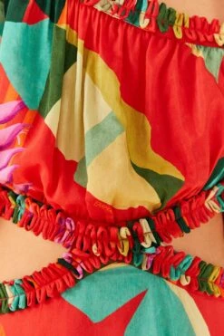 Farm Rio Red Heliconia Mini Dress 10 Farm Rio Red Heliconia Mini Dress -Farm Rio 305261 05