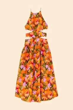 Farm Rio Lilac Mango Macaws Midi Dress 11 Farm Rio Lilac Mango Macaws Midi Dress -Farm Rio 305347 06