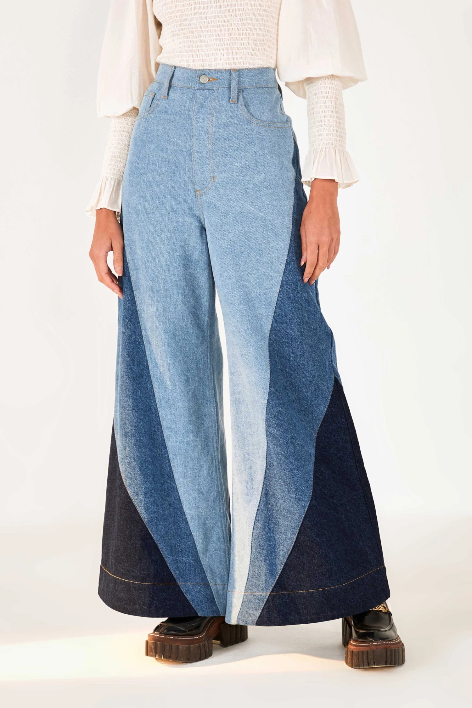 Farm Rio Patched Denim Pants 3 Farm Rio Patched Denim Pants - Image 3