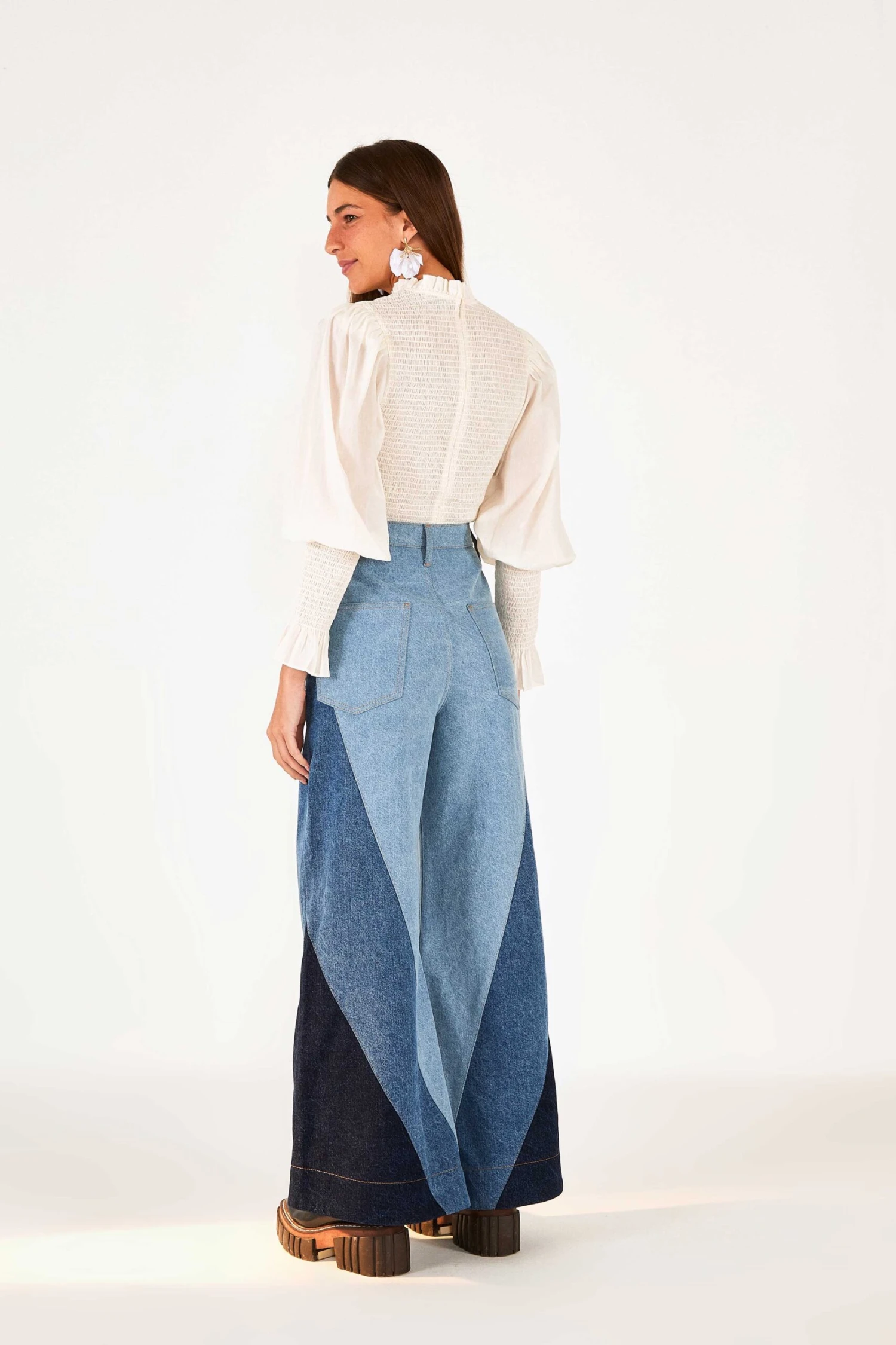 Farm Rio Patched Denim Pants 4 Farm Rio Patched Denim Pants - Image 4