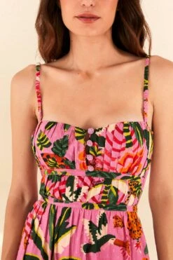 Pink Leopard Forest Midi Dress 8 Pink Leopard Forest Midi Dress -Farm Rio 305796 03