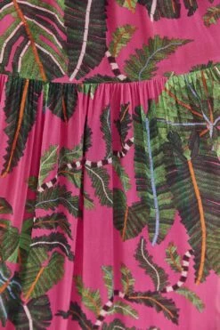 Pink Leaves Cut Out Maxi Dress 12 Pink Leaves Cut Out Maxi Dress -Farm Rio 305799 06