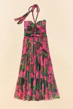 Pink Leaves Cut Out Maxi Dress 13 Pink Leaves Cut Out Maxi Dress -Farm Rio 305799 07