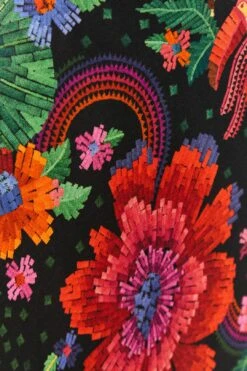 Farm Rio Black Blooming Garden Lenzing™ Ecovero™ Viscose Midi Dress 10 Farm Rio Black Blooming Garden Lenzing™ Ecovero™ Viscose Midi Dress -Farm Rio 306067 05 1