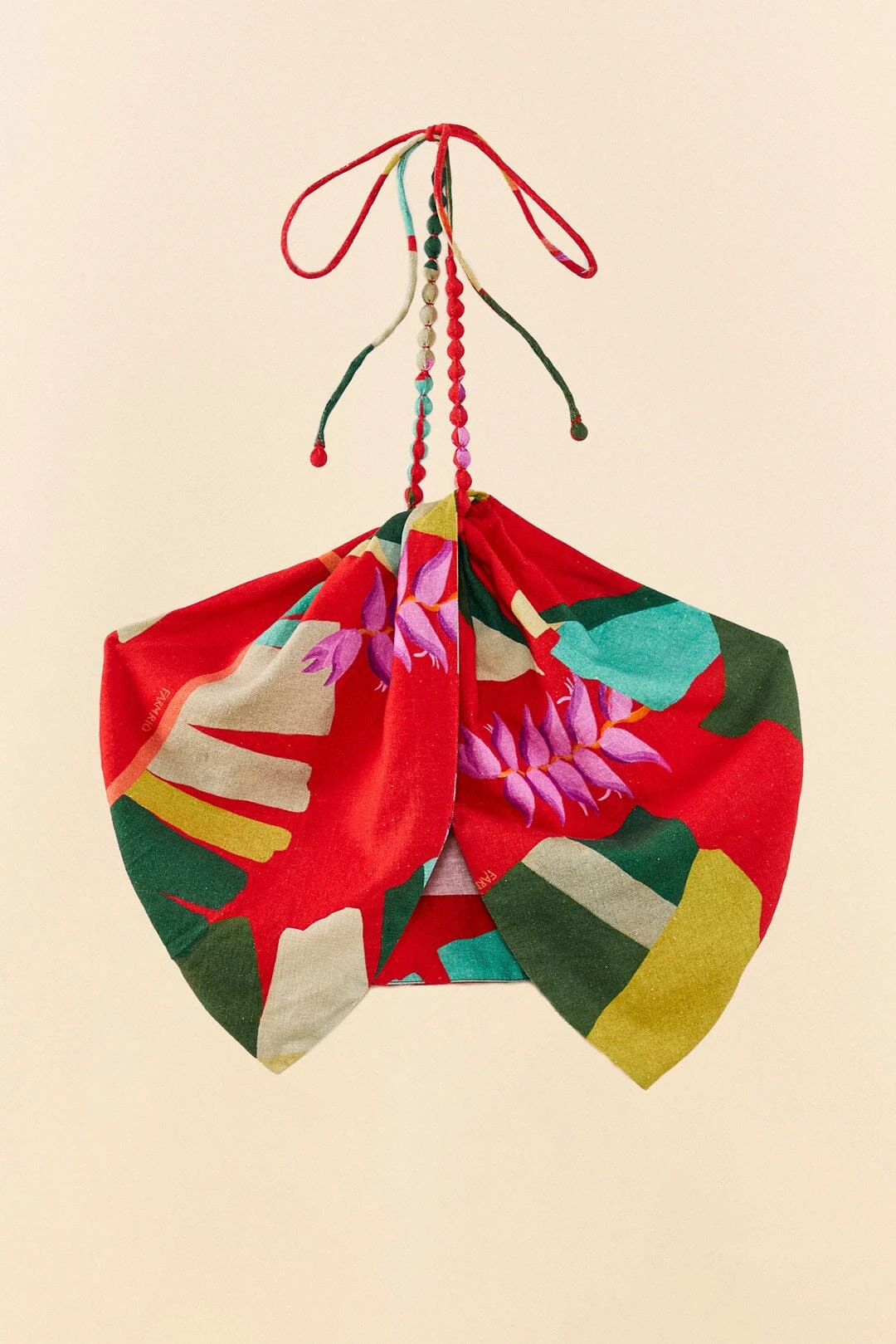 Farm Rio Red Heliconia Crop Top 4 Farm Rio Red Heliconia Crop Top - Image 4