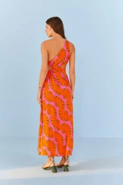 Farm Rio Pink CopacabanaLenzing™ Ecovero™ Viscose Cut Out Midi Dress -Farm Rio 306086 04