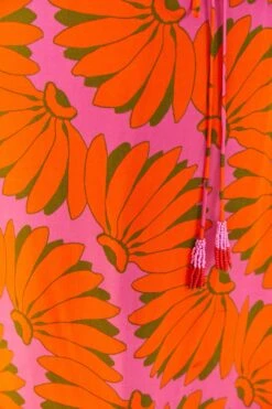 Farm Rio Pink CopacabanaLenzing™ Ecovero™ Viscose Cut Out Midi Dress -Farm Rio 306086 05