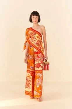 Farm Rio Forest Mixed Scarves Lenzing™ Ecovero™ Viscose Crop Top -Farm Rio 306093 02