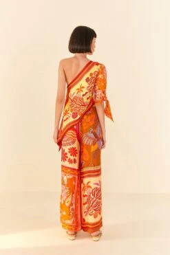 Farm Rio Forest Mixed Scarves Lenzing™ Ecovero™ Viscose Crop Top -Farm Rio 306093 03