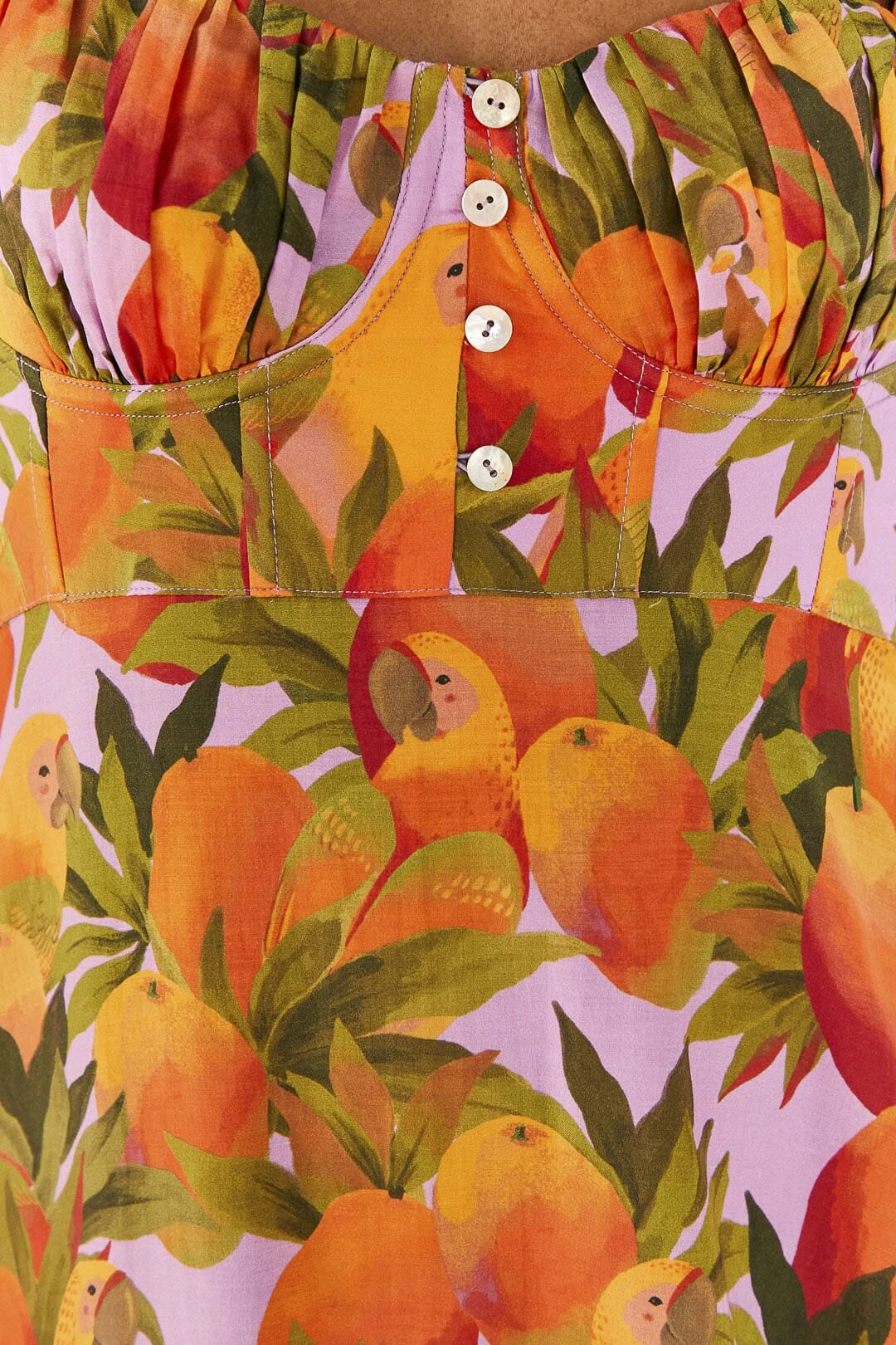 Lilac Mango Macaws Maxi Dress 5 Lilac Mango Macaws Maxi Dress - Image 5