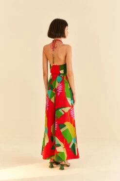 Farm Rio Red Heliconia Pants -Farm Rio 306100 04