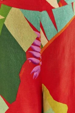 Farm Rio Red Heliconia Pants -Farm Rio 306100 05