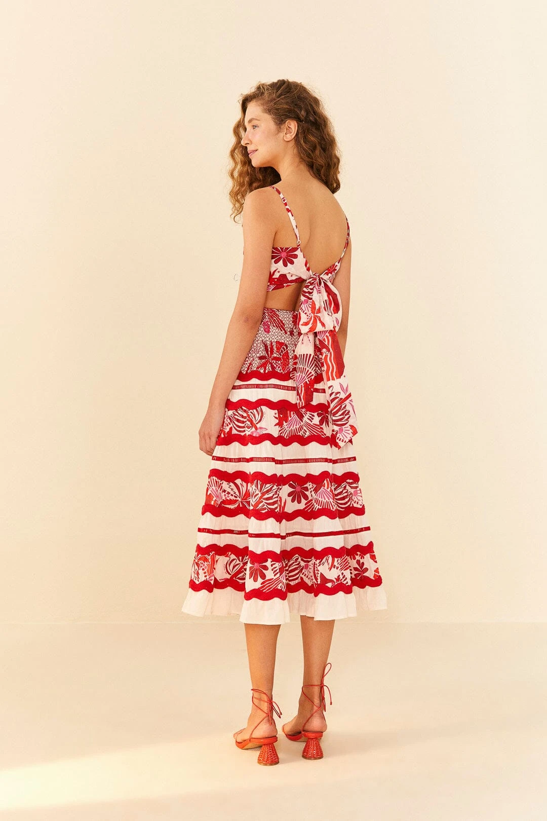 Farm Rio Off-White Rio Tiles Midi Skirt 3 Farm Rio Off-White Rio Tiles Midi Skirt - Image 3