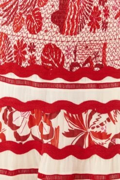 Farm Rio Off-White Rio Tiles Midi Skirt 8 Farm Rio Off-White Rio Tiles Midi Skirt -Farm Rio 306126 04