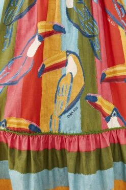 Farm Rio Wonderful Toucans Organic Cotton Midi Dress -Farm Rio 306145 05