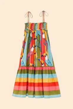Farm Rio Wonderful Toucans Organic Cotton Midi Dress -Farm Rio 306145 06