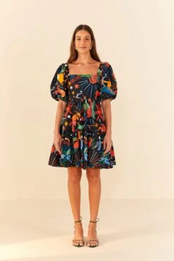 Farm Rio Zodiac Organic Cotton Mini Dress -Farm Rio 306150 04
