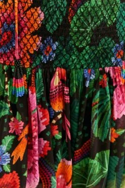 Farm Rio Black Blooming Garden Mini Dress -Farm Rio 306153 05