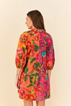 Farm Rio Mixed Warm Prints Organic Cotton Mini Dress 9 Farm Rio Mixed Warm Prints Organic Cotton Mini Dress -Farm Rio 306155 04