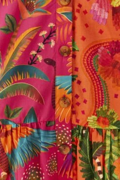 Farm Rio Mixed Warm Prints Organic Cotton Mini Dress 10 Farm Rio Mixed Warm Prints Organic Cotton Mini Dress -Farm Rio 306155 05