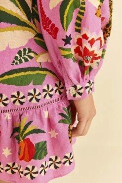 Farm Rio Pink Leopard Forest Mini Dress 10 Farm Rio Pink Leopard Forest Mini Dress -Farm Rio 306160 05