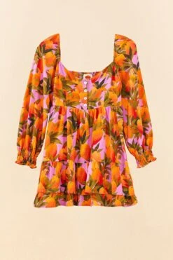 Farm Rio Lilac Mango Macaws Mini Dress 9 Farm Rio Lilac Mango Macaws Mini Dress -Farm Rio 306166 06